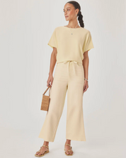 LOUNGE DENIM CROP HONEYSUCKLE