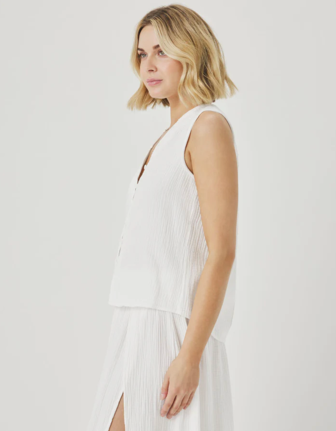 AVA GAUZE WHITE