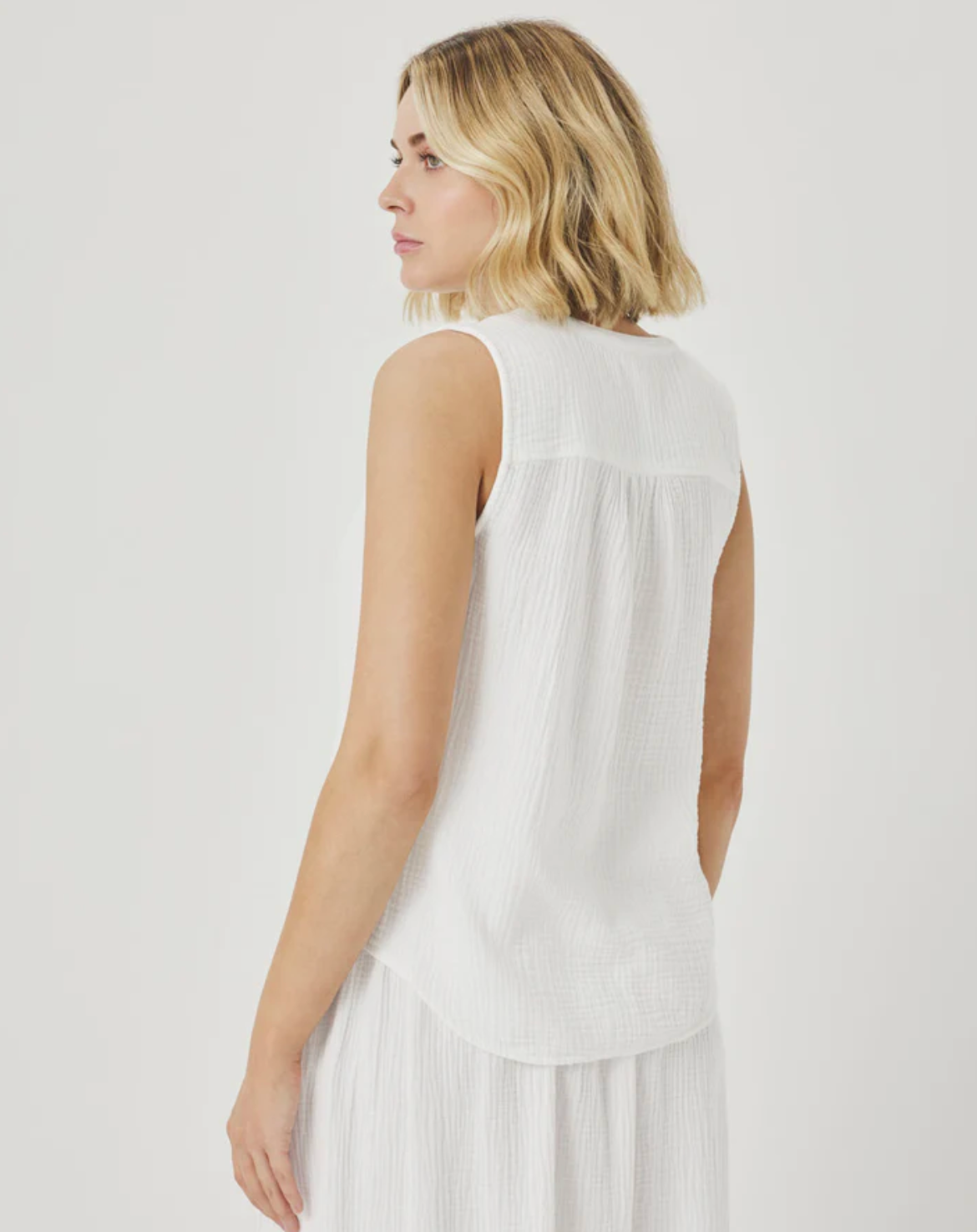 AVA GAUZE WHITE