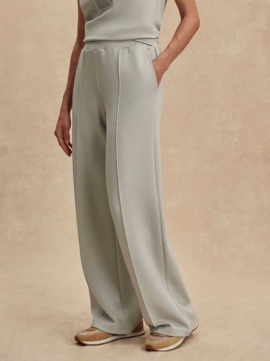 THE WIDE LEG PANT BLUE CLAY