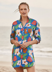 MARY BRIGHT BLUE FLORAL