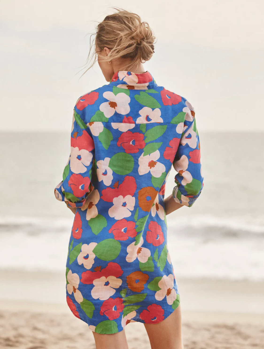 MARY BRIGHT BLUE FLORAL