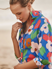 MARY BRIGHT BLUE FLORAL