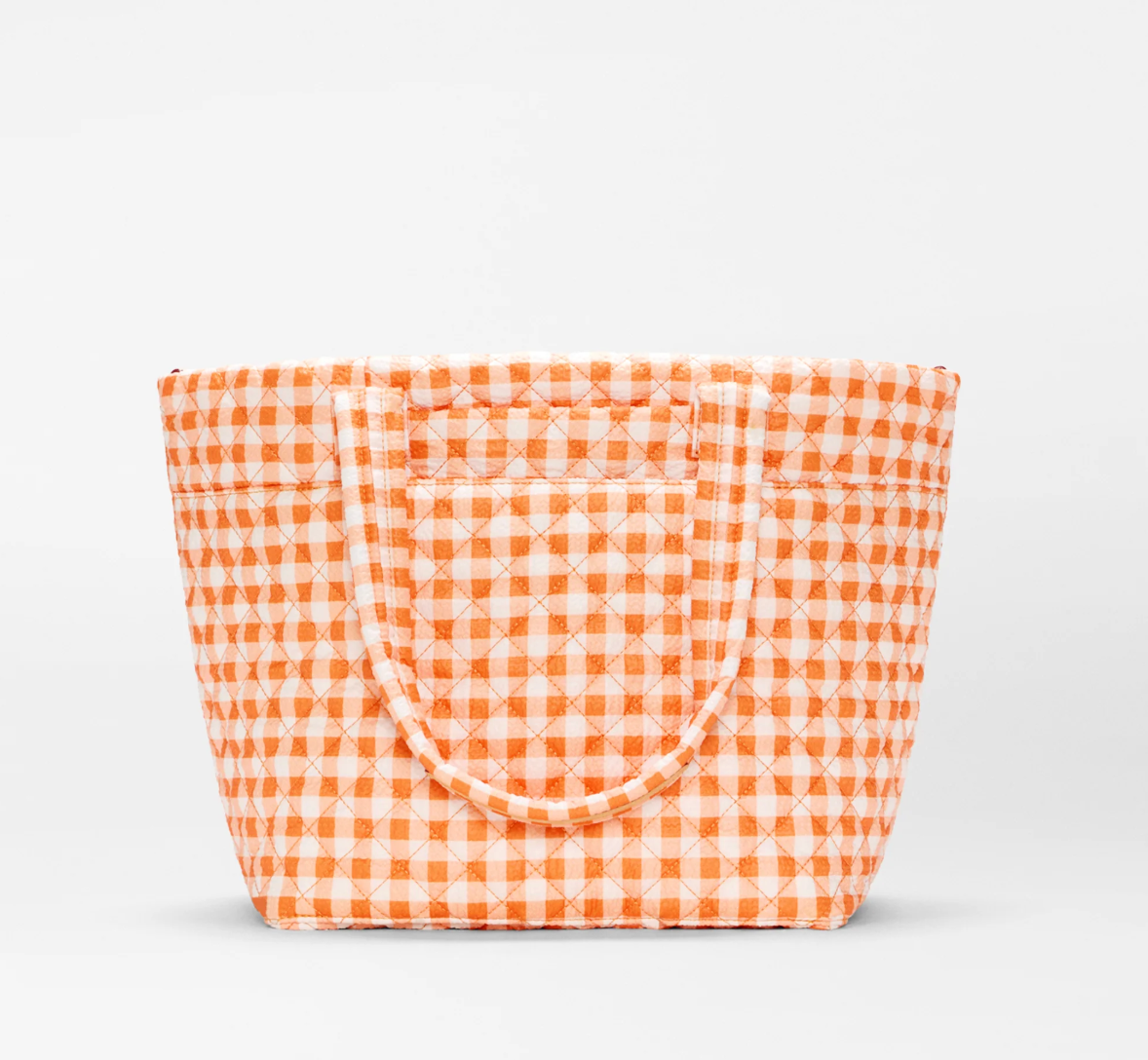 MEDIUM METRO TOTE DELUXE ORANGE GINGHAM