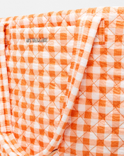 MEDIUM METRO TOTE DELUXE ORANGE GINGHAM