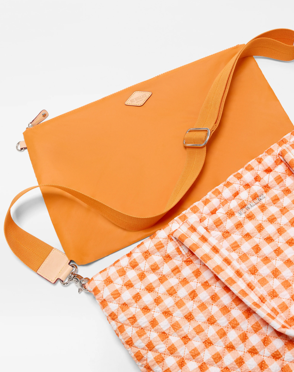 MEDIUM METRO TOTE DELUXE ORANGE GINGHAM