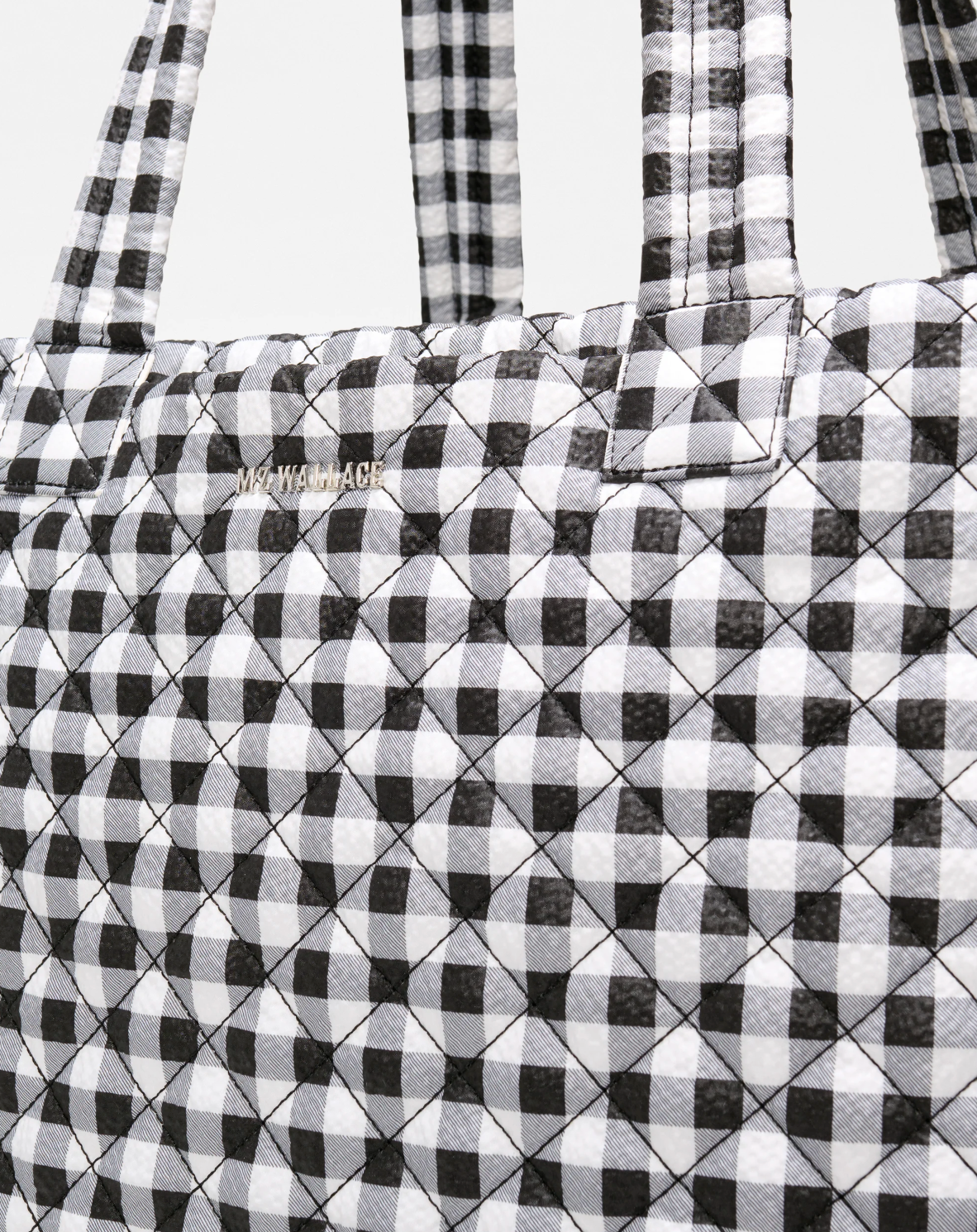 LARGE METRO TOTE DELUXE BLACK GINGHAM