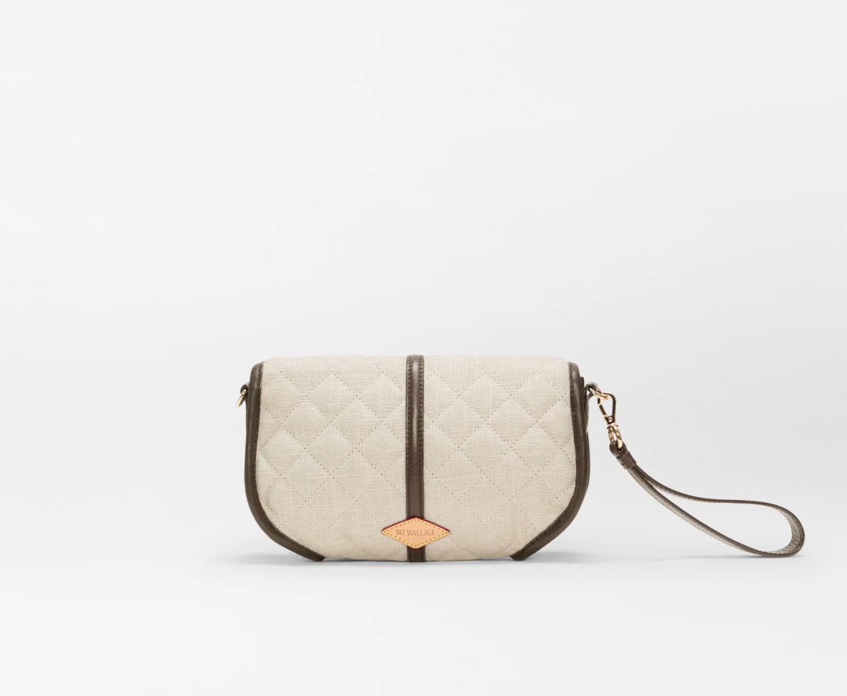 SMALL ASTOR CLUTCH SANDY LINEN