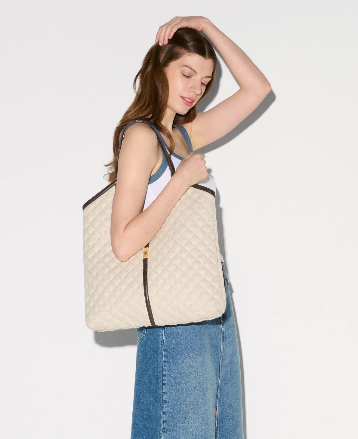 LARGE ASTOR TOTE SANDY LINEN