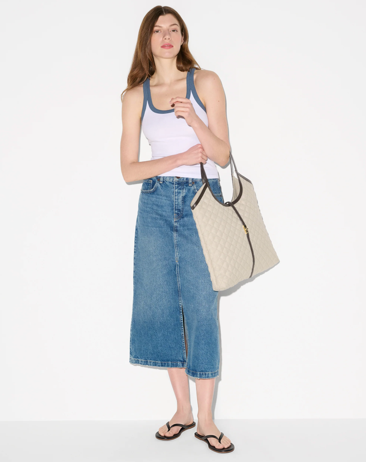 LARGE ASTOR TOTE SANDY LINEN