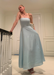 FAVORITE LINEN DRESS AQUA