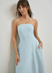 FAVORITE LINEN DRESS AQUA