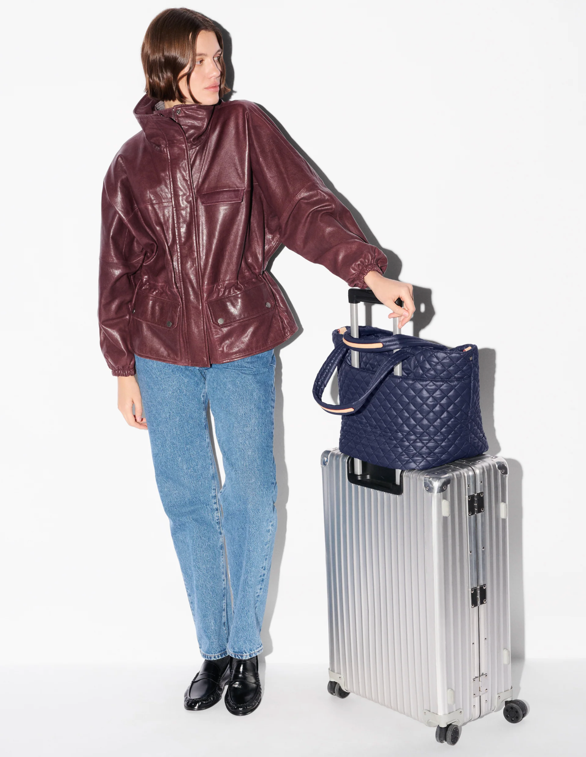 MEDIUM METRO TOTE DELUXE NAVY