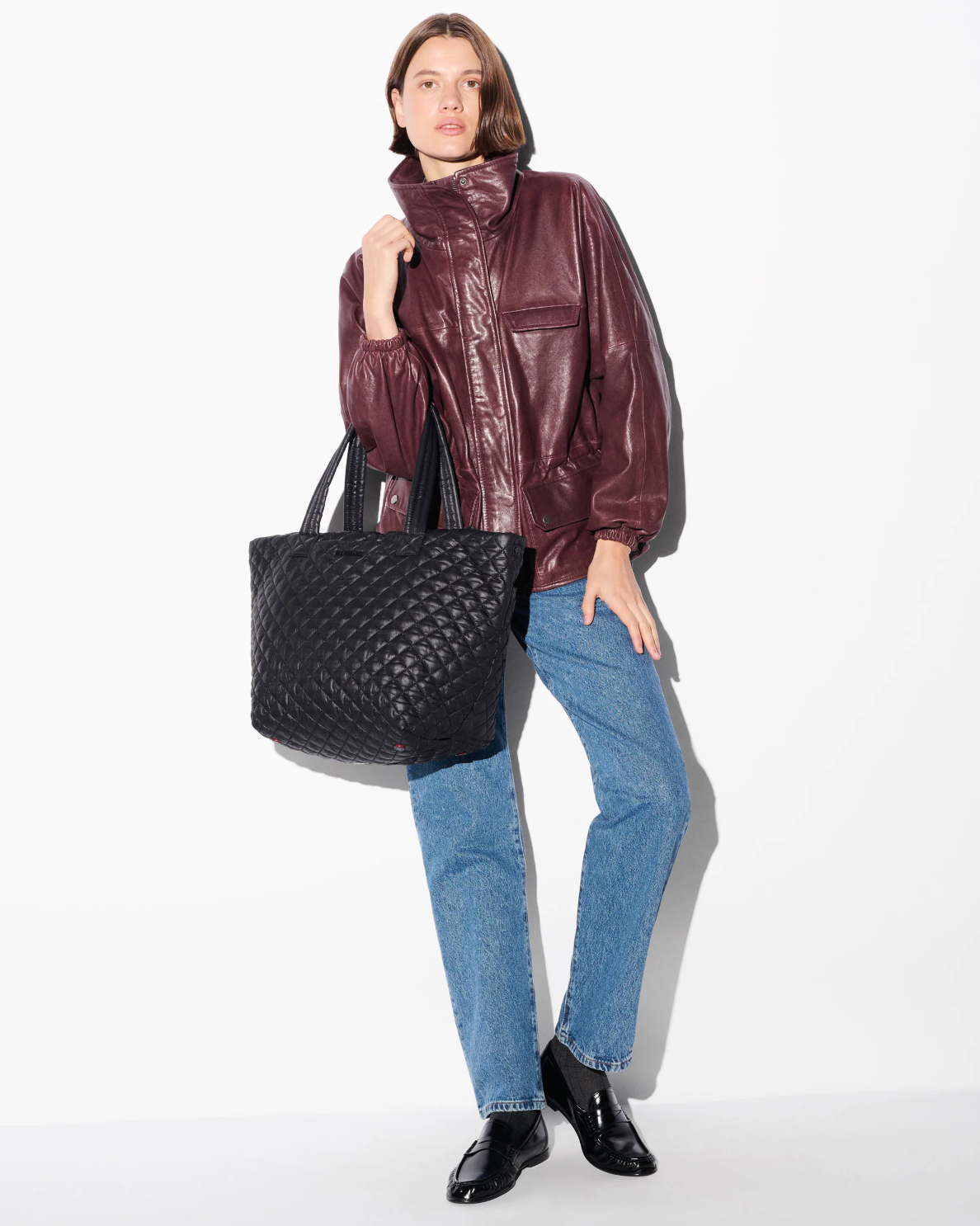 MEDIUM METRO TOTE DELUXE BLACK
