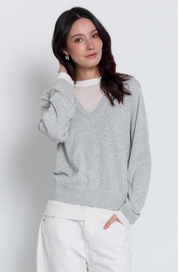 COEN LAYERED VNECK GREY