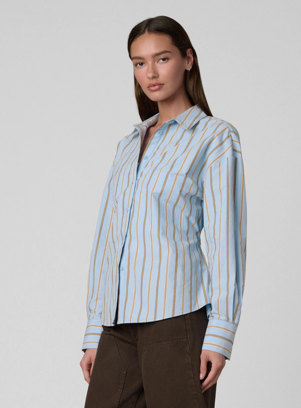THE CINCHED WAIST SKY STRIPE