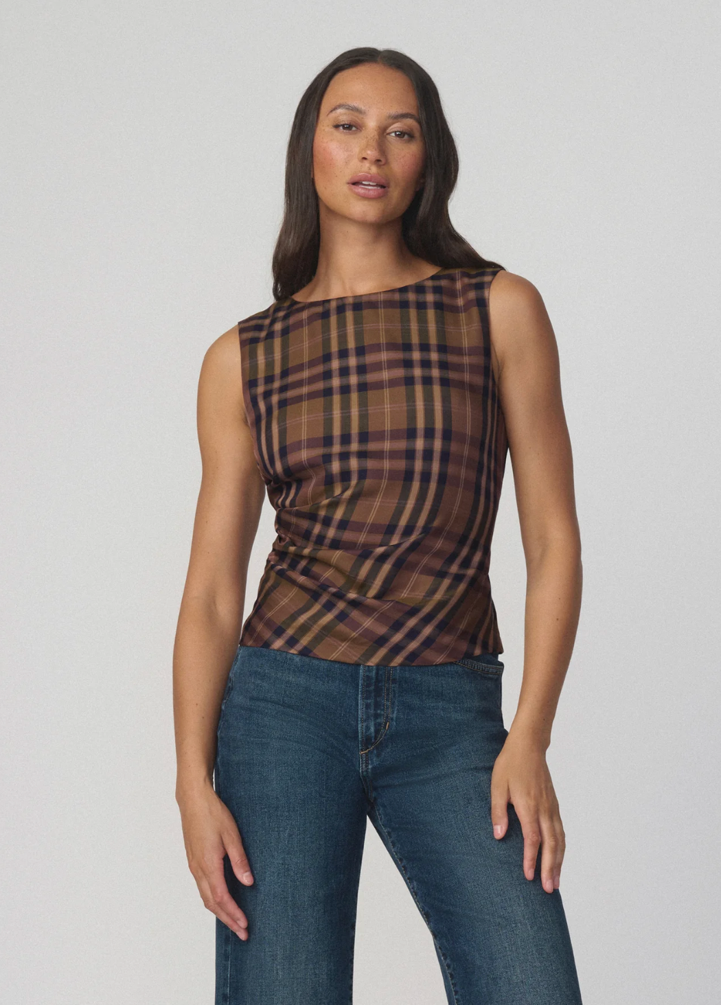 THE MEG CAMEL PLAID