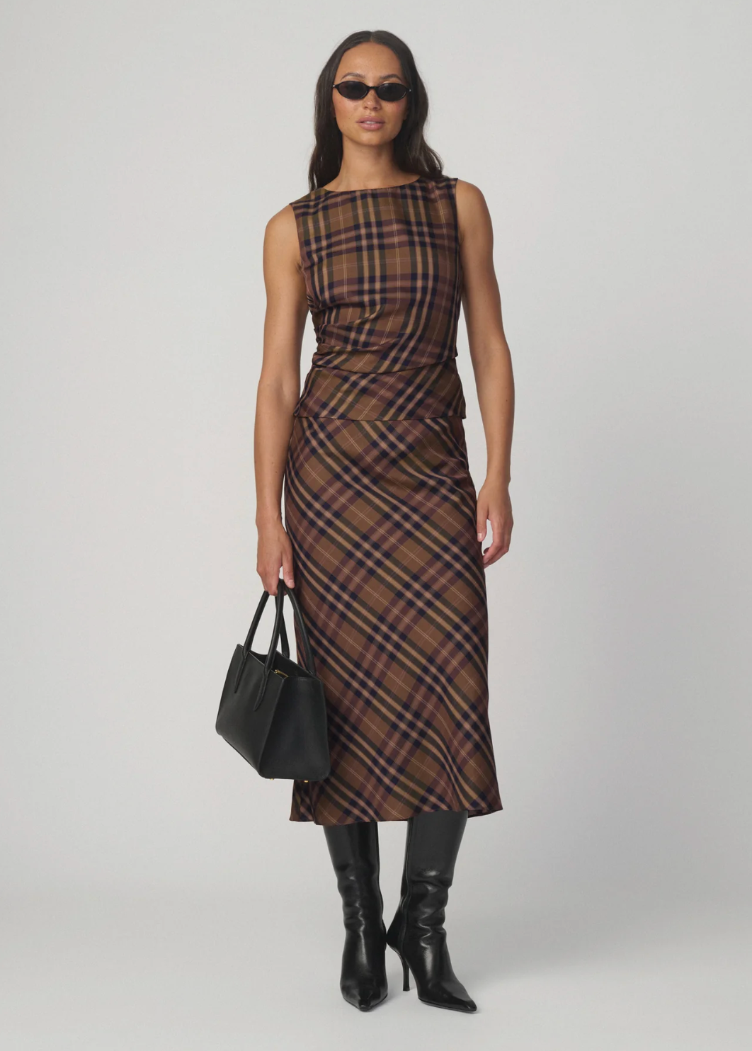 THE MEG CAMEL PLAID