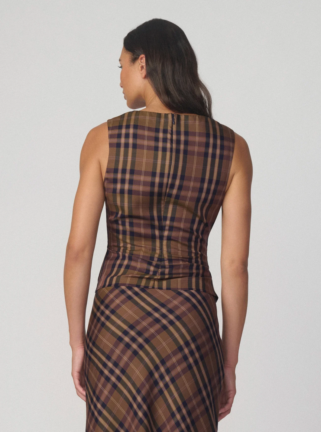 THE MEG CAMEL PLAID