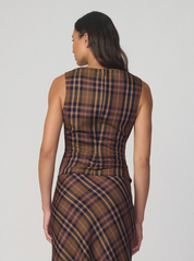 THE MEG CAMEL PLAID