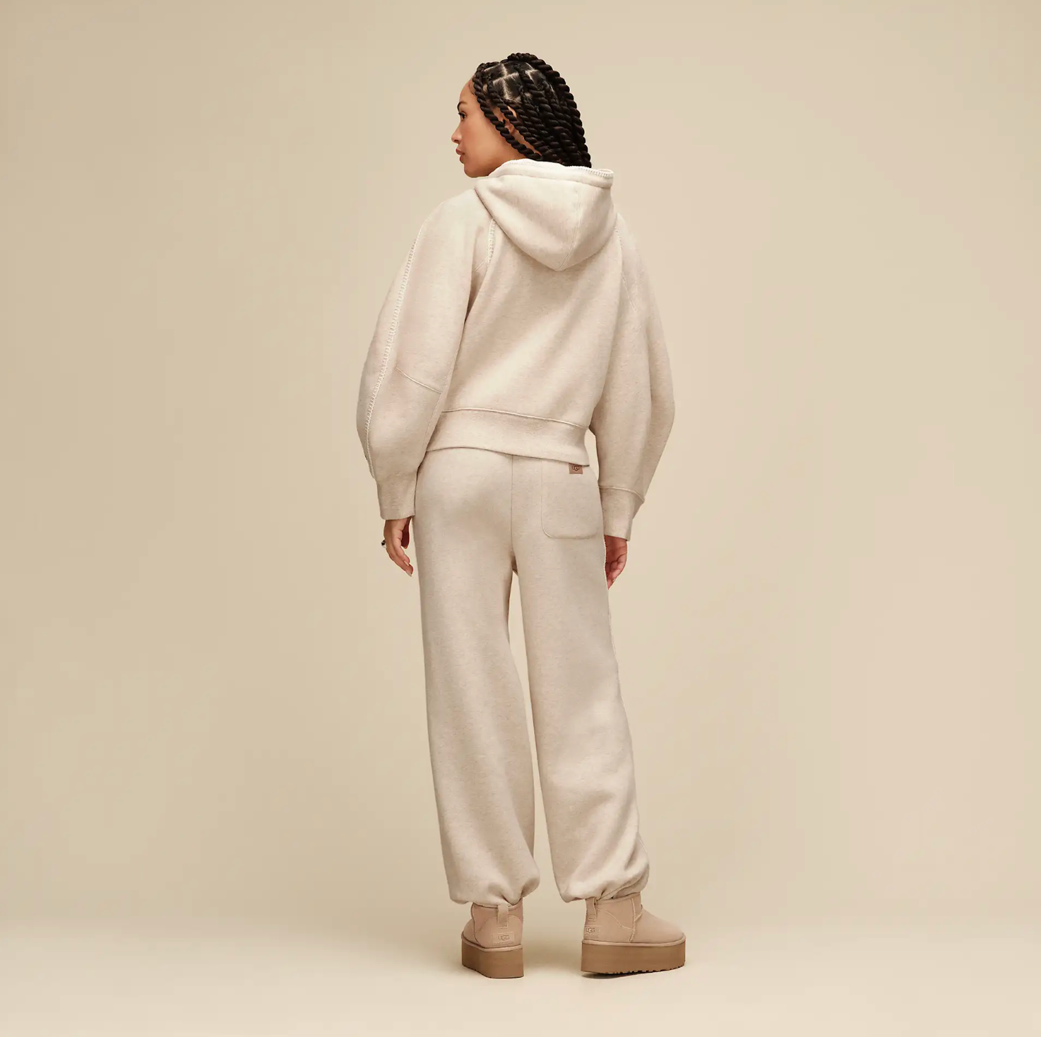 CLASSIC FULL ZIP HOODIE SAND HEATHER