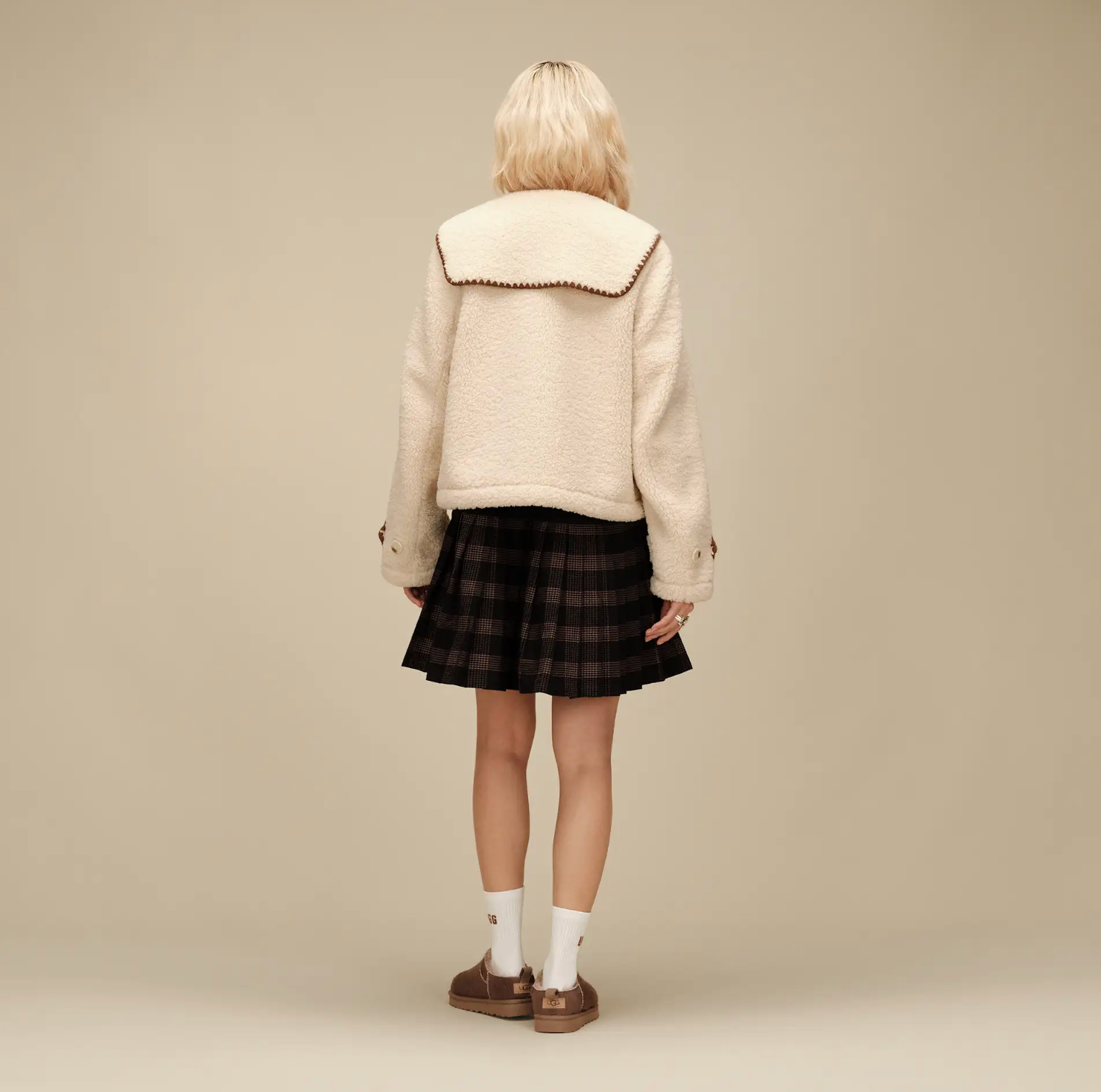 NIKIA COLLARED JACKET CREAM