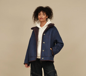 FRANKIE REVERSIBLE TRUCKER JACKET MARINER CARAMEL