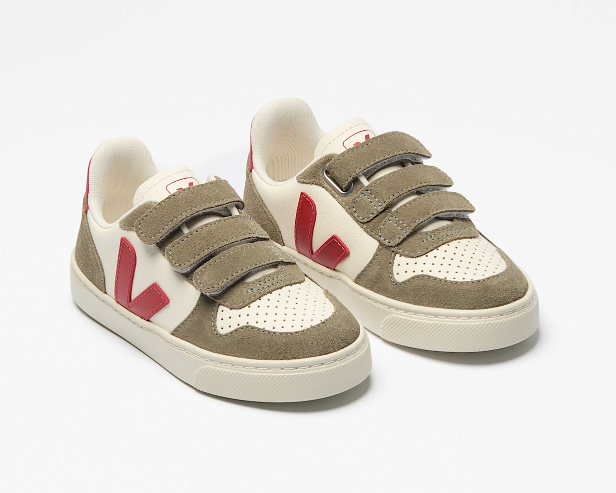 SMALL V-10 LEATHER PEPPER KAKI