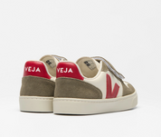 SMALL V-10 LEATHER PEPPER KAKI