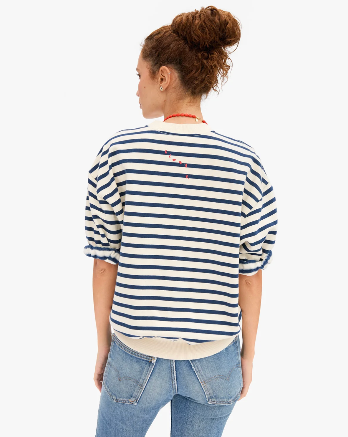 OVERSIZED SWEATSHIRT NAVY CREAM