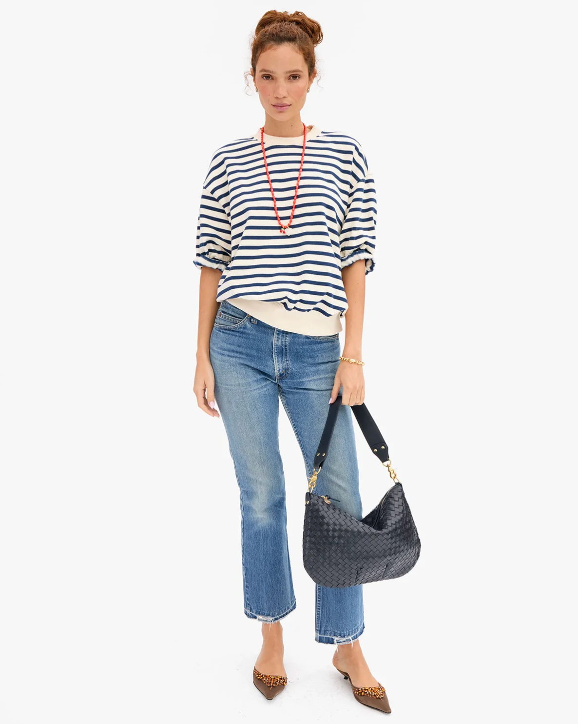 OVERSIZED SWEATSHIRT NAVY CREAM
