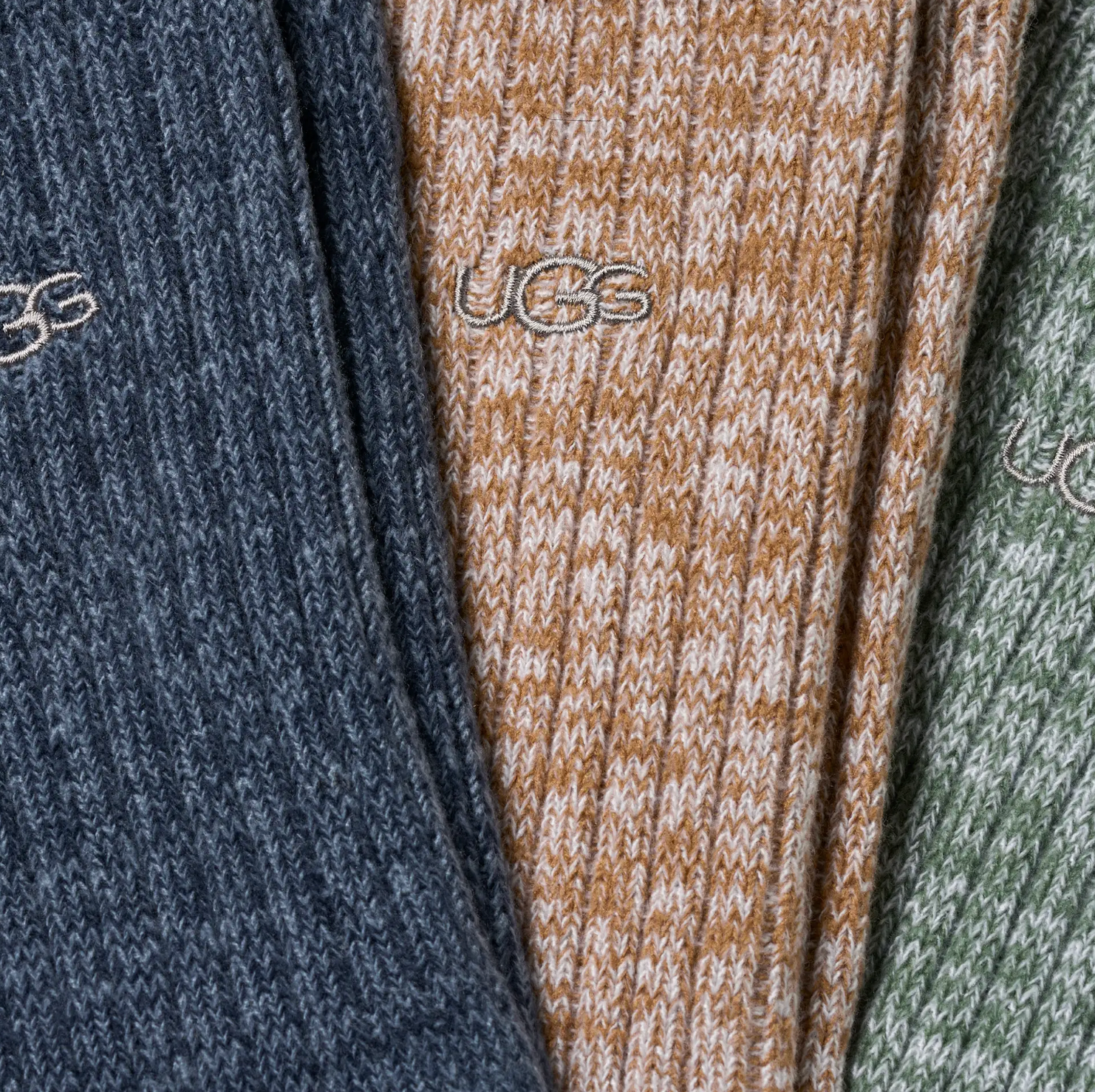 MEN'S TREY RIB KNIT 3 PACK BLUE GREEN