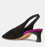 VIV KITTEN SUEDE & CROC BLACK