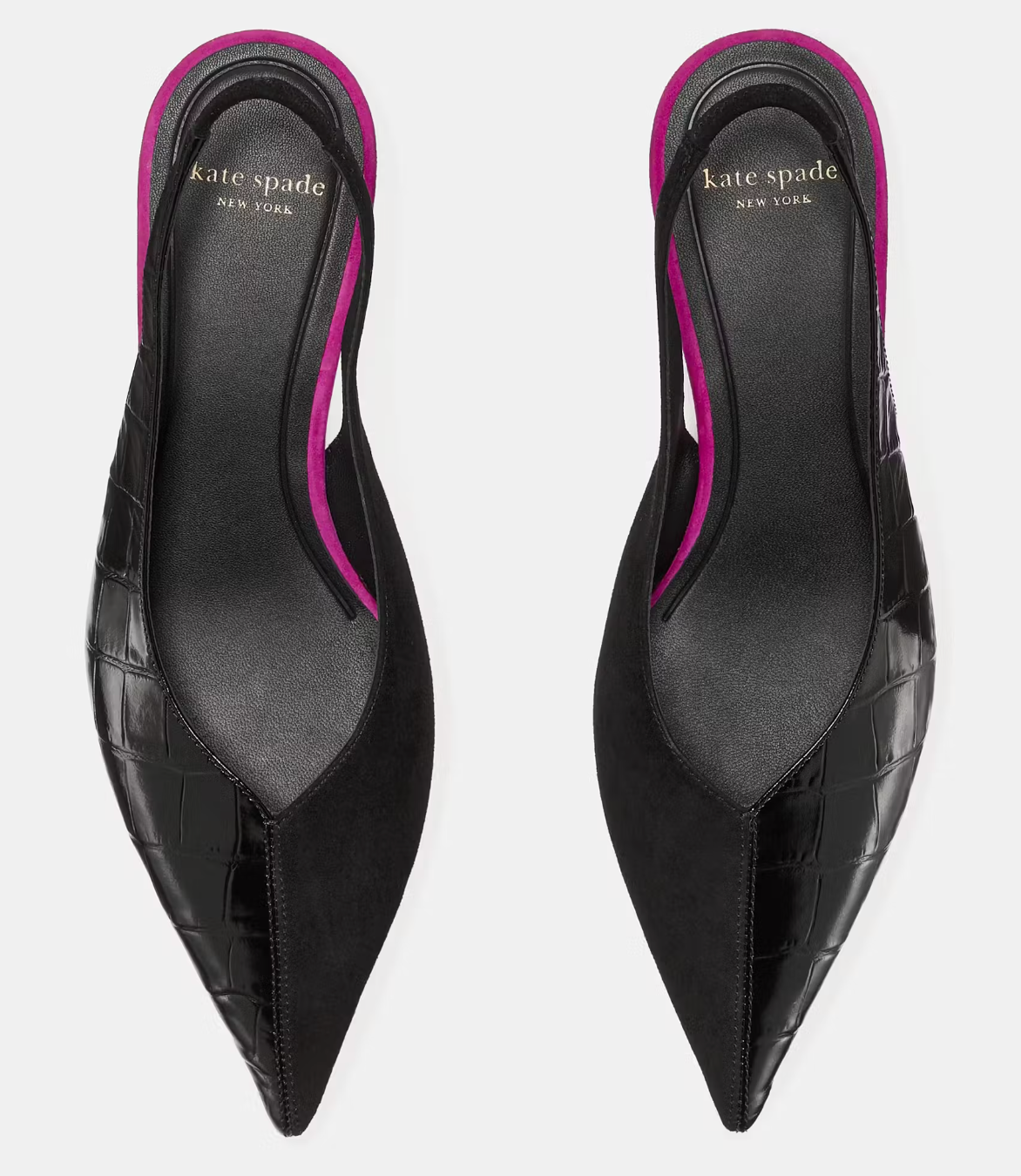 VIV KITTEN SUEDE & CROC BLACK