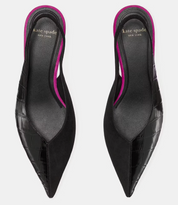 VIV KITTEN SUEDE & CROC BLACK