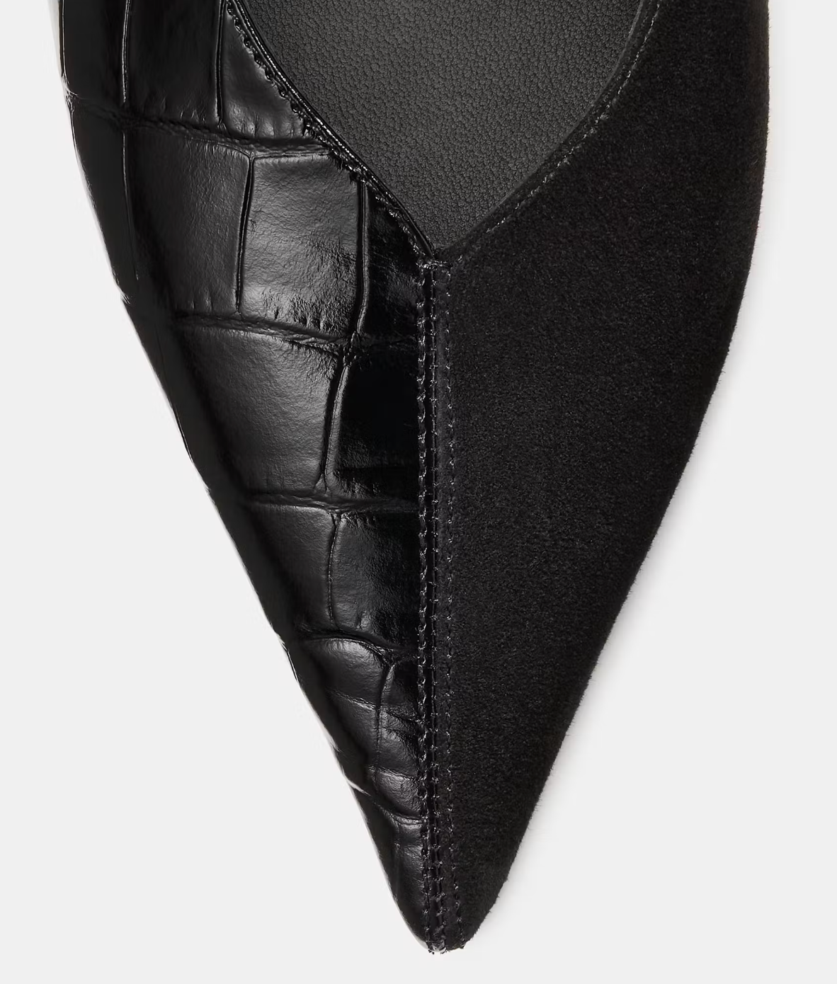 VIV KITTEN SUEDE & CROC BLACK