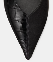 VIV KITTEN SUEDE & CROC BLACK