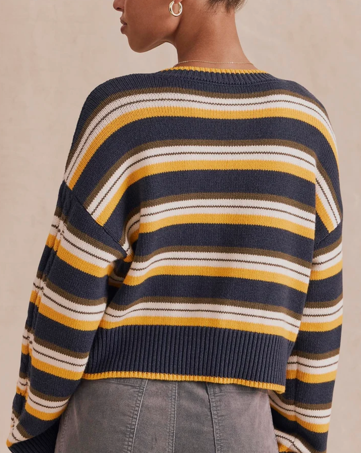 SONOMA STRIPE NAVY SUNFLOWER