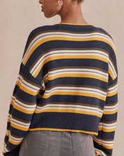 SONOMA STRIPE NAVY SUNFLOWER