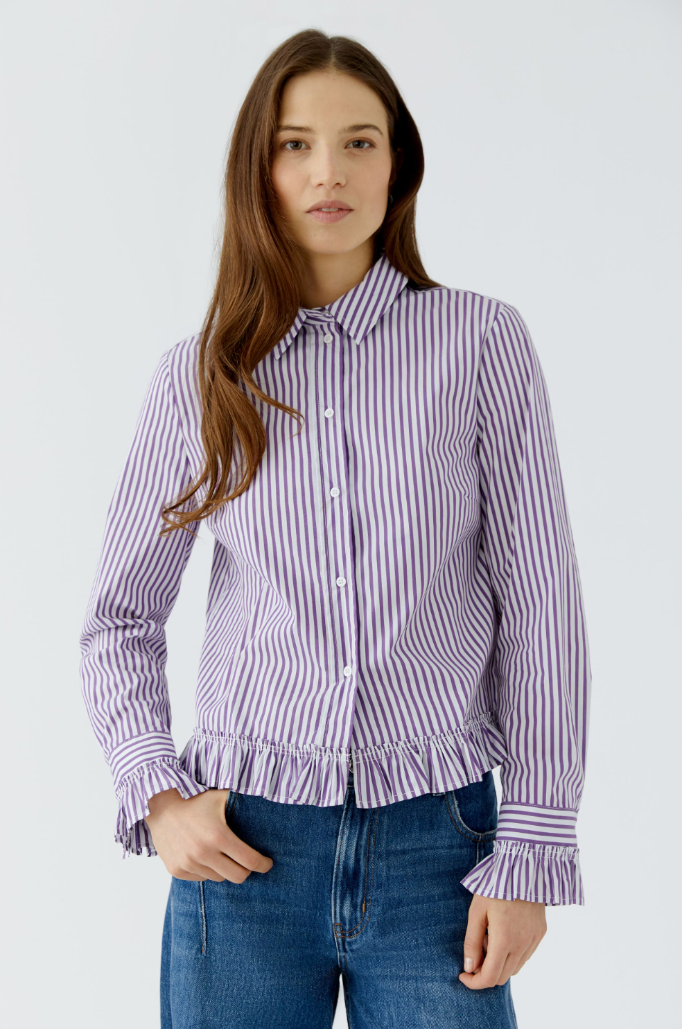 BLOUSE WHITE VIOLETT