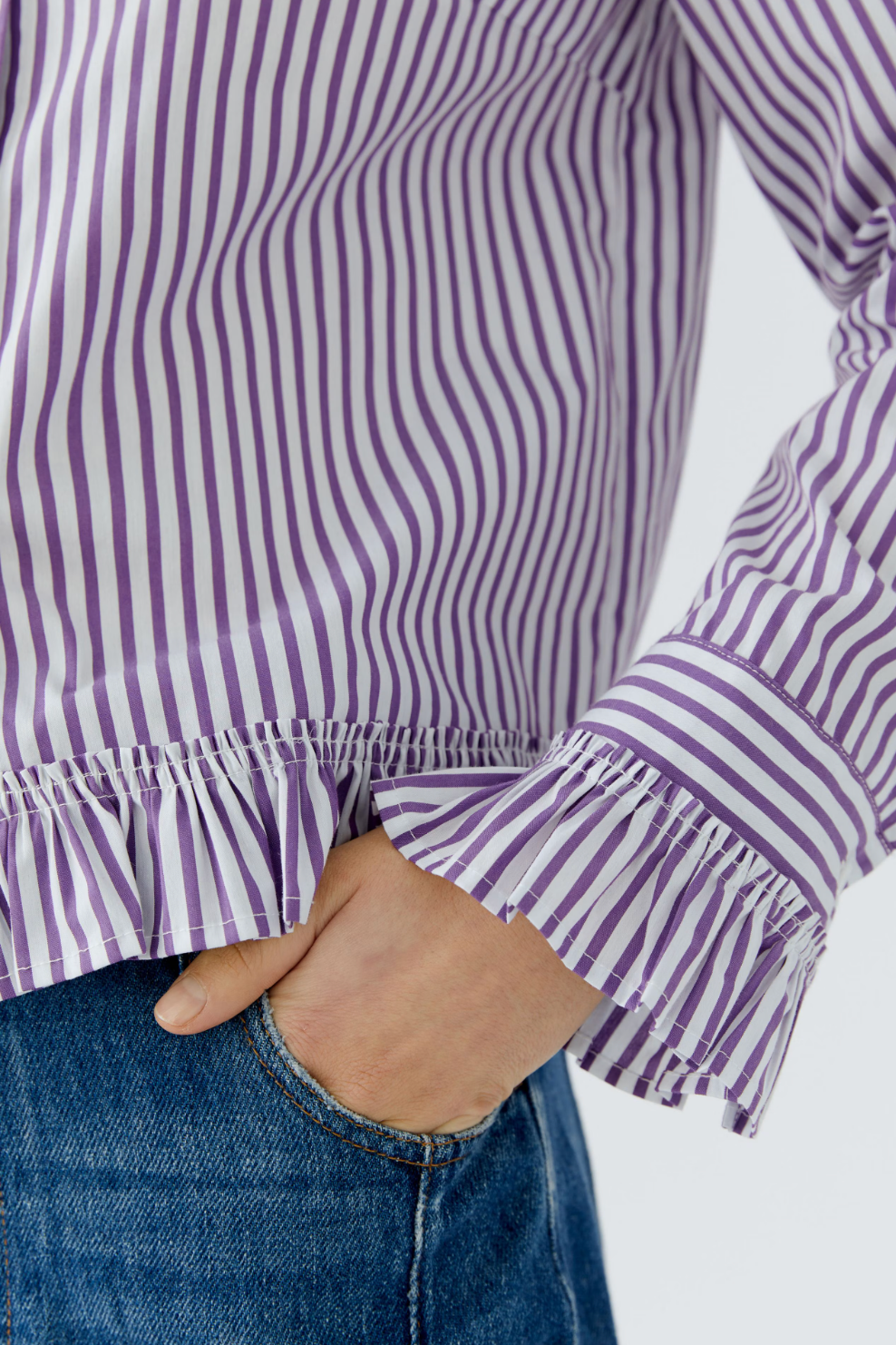 BLOUSE WHITE VIOLETT