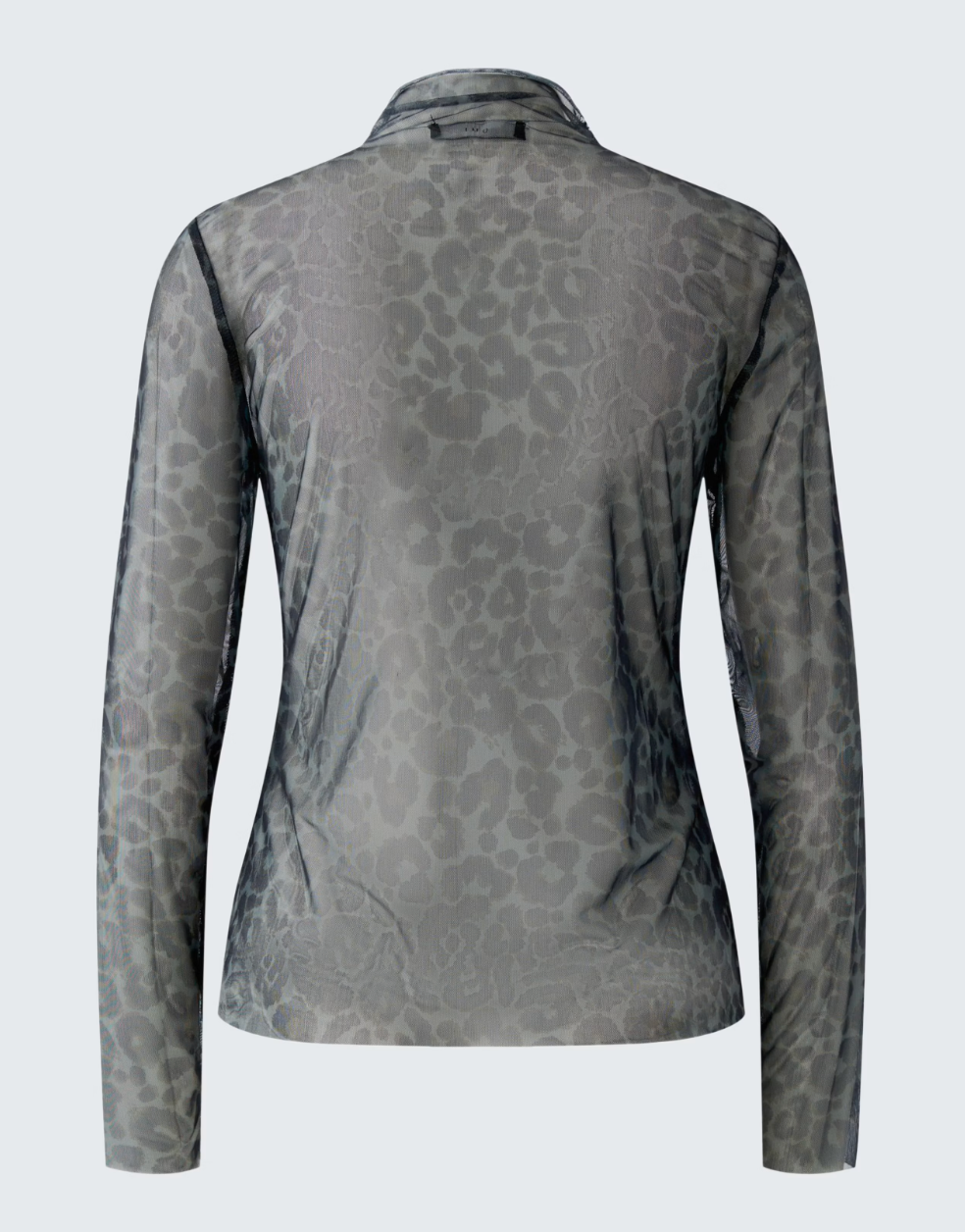 SHEER TOP DARKBROWN GREY LEOPARD
