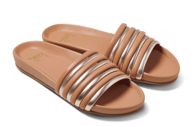 HOOPOE LEATHER SLIDE GOLD