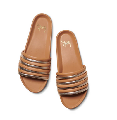 HOOPOE LEATHER SLIDE GOLD