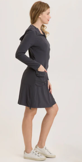 ACTIVE RUFINO DRESS CHARCOAL