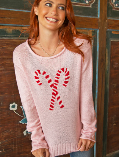 CANDY CANE SWEATER PINK