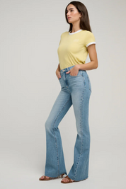 THE SHORTIE VALENTINA HIGH RISE FLARE