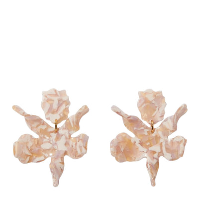 BLUSH SMALL PAPER LILY EARRINGS