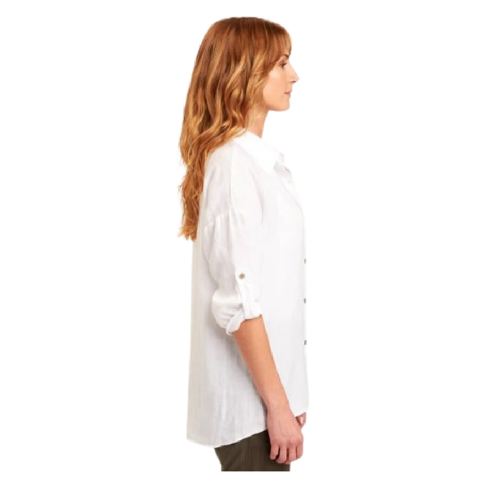 CARRIE BUTTON UP WHITE