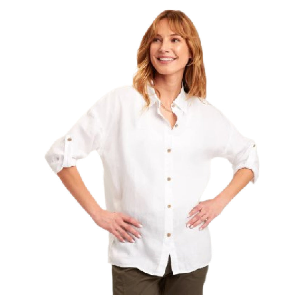 CARRIE BUTTON UP WHITE